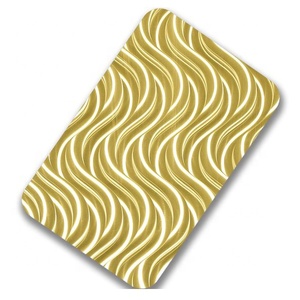 Thiết Kế Mới 201/304 3D Laser Kết Thúc Ti-Vàng Màu Thép Không Gỉ Cắt Tấm Kim Loại Cho Trang Trí Sang Trọng - Product Image 6