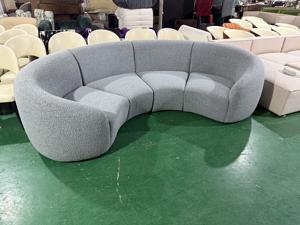 Muebles DISEN, Sofás Curvos en Forma de U, Sofá Moderno de Lujo, Sofá Seccional Italiano de Terciopelo, Sofás Curvos Modulares para Sala de Estar - Product Image 3