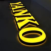 Letrero Luminoso LED Acrílico 3D con Letras del Alfabeto para Decoración de Logotipos de Empresas