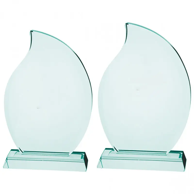 Blanks Troféu De Vidro Personalizado Jade Clear Crystal Glass Award Placas Para Gravura