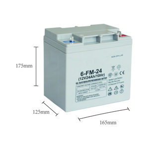 Batterie rechargeable GEL 12V 24AH de qualité supérieure, régulée par valve, utilisée pour l'énergie solaire - Product Image 1