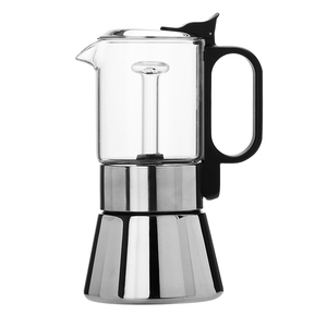 Certificación ecológica de la FDA Cafetera Moka Pot Vidrio y acero inoxidable Cafetera Moka Espresso Cafetera - Product Image 1