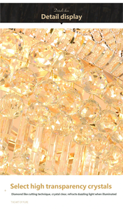 JYLIGHTING kristal avize tavan asılı lambalar lüks avize merdiven oturma odası otel Villa için cami ışık - Product Image 3