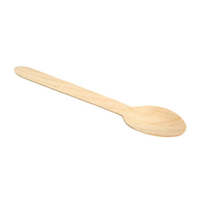 Cuillères en bois de bouleau Charity Leaf - Paquet de 100 - Zéro déchet et compostables - Biodégradables - Adaptées au micro-ondes et au four