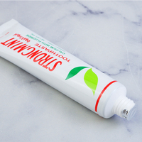 Dentifrice Menthe Forte Personnalisé Formule Calcium Fluorure Haleine Fraîche Usine OEM Marque Privée