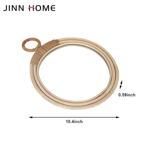 <span class=keywords><strong>Vintage</strong></span> rustico rotondo in legno appeso a parete Art specchio <span class=keywords><strong>cornice</strong></span> in legno rettangolare specchio da pavimento per la decorazione della cucina - Product Image 4