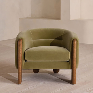 Muebles de lujo privados hechos a medida, sillón decorativo <span class=keywords><strong>tapizado</strong></span> en terciopelo Lichen para sala de estar moderna. - Product Image 3