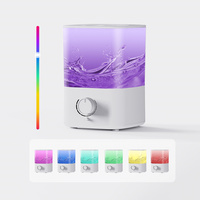 Humidificateur portable à LED 4,5 L, diffuseur d'huiles essentielles aromatiques, humidificateur ultrasonique à brume froide USB pour la maison, désinfection par ultrasons
