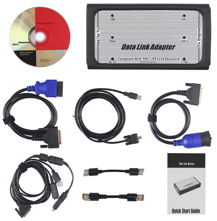 Адаптер канала передачи данных V7.62, сверхмощный диагностический инструмент для Cummins inline 6