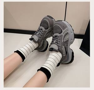 Baskets compensées légères en maille respirante à lacets pour femme, style décontracté, idéales pour l'automne, avec design antidérapant - Product Image 6