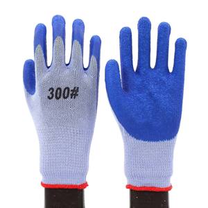 Gants de travail de sécurité CITICITY en coton gris tricoté 10 jauges avec revêtement en latex noir froissé, protection des mains EPI - Product Image 5