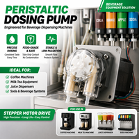 Pompe doseuse péristaltique micro haute précision LEFOO 24V avec moteur pas à pas pour machine de distribution de boissons, pompe de transfert de sirop et de liquides