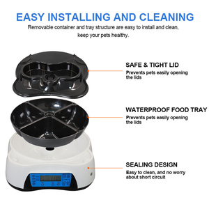 Intelligenter Automatischer Tierfutterautomat 1,6L Kapazität 4-Fach-Design Speichert Effektiv Verschiedene Futtertypen Trennt Nass-/Trockenfutter - Product Image 3