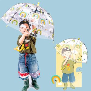 Fantastique personnalisé Animal licorne impression dessin animé POE <span class=keywords><strong>petit</strong></span> <span class=keywords><strong>Transparent</strong></span> clair enfants enfants <span class=keywords><strong>parapluie</strong></span> - Product Image 6