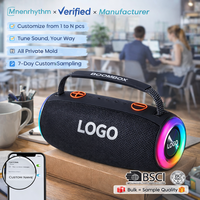 Altavoz Portátil para Exteriores Impermeable con RGB Emparejamiento TWS BT5.3 Radio FM Bajos Profundos Recargable para Fiestas en Casa Camping y Viajes