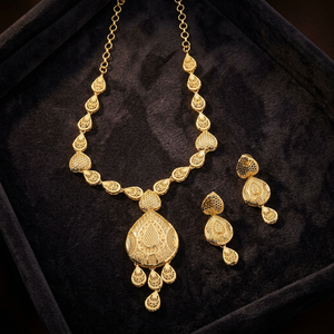 Wholesale Fashion Jewelry Turkish Design Traditional Jewelry Set 14K 18K 24K Gold Filled Brass Dubai Style Turkey Jewelry Set - Product Image 1
