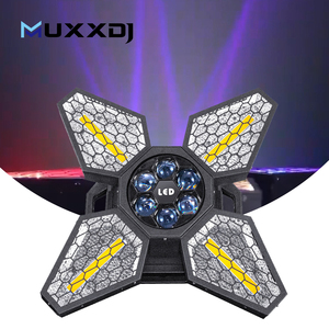 Đèn LED xoay hình lá phong Muxxdj 4*60w, đèn retro bốn lá, đèn strobo mắt ong, thanh đèn trang trí tiệc tùng - Product Image 1