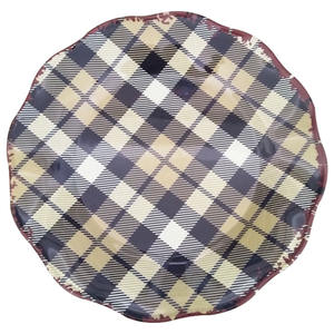 Plato de cena festoneado de melamina, elegante, blanco de boda, <span class=keywords><strong>platos</strong></span> de ensalada - Product Image 6