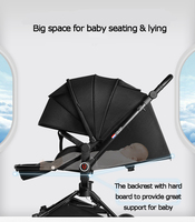 Poussette pliable de luxe pour nouveau-né, chariot à double sens, rotation à 360°, poussette de voyage économique pour bébé