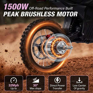 Motocicleta Eléctrica Todoterreno de 19 Pulgadas con <span class=keywords><strong>Neumáticos</strong></span> de 17 Pulgadas, 2000W, Disponible en Almacén de EE. UU. - Product Image 3