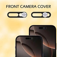 Cache-objectif coulissant double pour caméra frontale, protection anti-espionnage, bloqueur de lentille, autocollant de sécurité pour webcam de téléphone pour iPhone