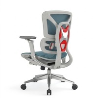 Chaise de bureau moderne ultra-ergonomique inclinable en maille pour ordinateur, pivotante, en aluminium, pour travail et tâches de direction