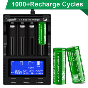 Vapcell 3,7 V 18500 2600mAh 5a N26 Batería de iones de litio <span class=keywords><strong>Recargable</strong></span> con caja de plástico batería de León para <span class=keywords><strong>linterna</strong></span> - Product Image 2