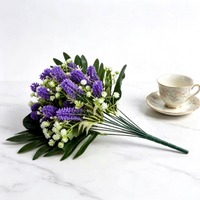 Promo Panas Bunga Artificial Bentuk Kipas 44cm Premium Ungu Lavender untuk Dekorasi Pernikahan, Rumah & Hotel