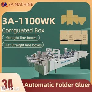 Plieuse-colleuse automatique 3A-1100WK pour boîtes droites en carton ou en carton ondulé, boîte plate en E, 380V 3P 250m/min - Product Image 2