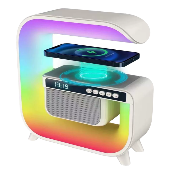 Lonvel G3 BT Light Speaker Alarm Clock Wireless Mobile Phone Multifunctional 5W Colorful Subwoofer RGB LED Light Speaker