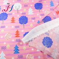 Tissu d'habillement en bambou-coton tissé doux, respirant, certifié Oeko-Tex, acceptant l'impression numérique personnalisée, vente directe d'usine, filles, garçons