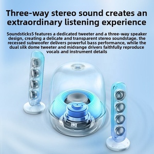 Nouveau système audio sans fil <span class=keywords><strong>Kardon</strong></span> Crystal 5 RGB Hi-Fi pour <span class=keywords><strong>ordinateur</strong></span> de bureau – Cadeau idéal pour <span class=keywords><strong>Harman</strong></span> <span class=keywords><strong>Kardon</strong></span> - Product Image 1