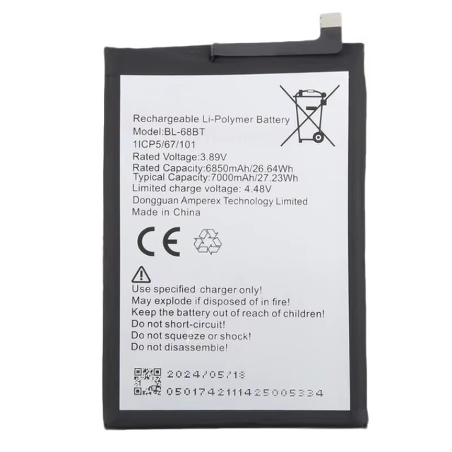 REAL CAP Replacement Battery BL-68BT for Tecno POVA NEO 2 LG6n/POVA NEO 3 LH6 Mobile Cell Phone Batteries Factory OEM Customized