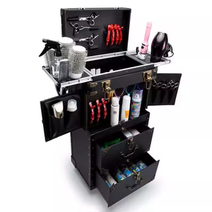 Salon professionnel coiffeur organisateur cosmétique grande capacité sac de <span class=keywords><strong>coiffure</strong></span> avec couverture PU maquillage voyage bagages - Product Image 1