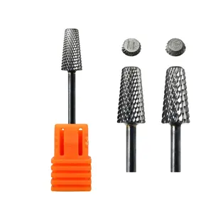 HYTOOS Safety Tapered Barrel Nail Drill Bits 6*13ミリメートルCarbide Nail Bit Rotary Milling CuttersためManicure Nails Accessories Tool