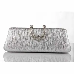High Quality Silver Resin Fibre Purse Evening Bags Luxury Clutch For Party