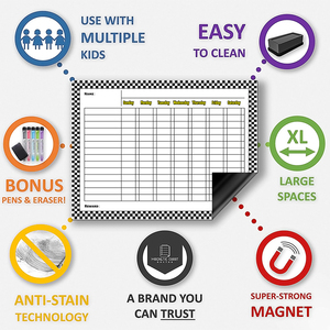 Planificateur hebdomadaire personnalisé en papier imperméable avec aimants et autocollants pour la planification des repas et des objectifs financiers - Utilisation promotionnelle - Product Image 3