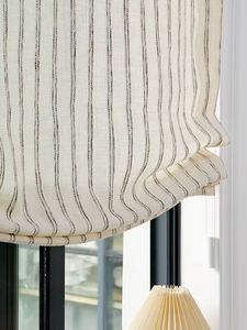 Persianas Romanas Suaves ZSTARR, Cortina de Ventana con Filtro de Luz, Forro de Privacidad, <span class=keywords><strong>Tela</strong></span> de Lino Beige Texturizada para Sala de Estar y Dormitorio - Product Image 3