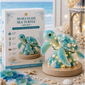 DIY Sea Glass 3D Art Kit Resin Craft Set with Assorted Animal Holiday Shapes for Home Decor Ornament Handmade Gift - Product Image 3