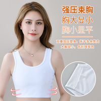 Soutien-Gorge de Sport Grande Taille Respirant à Col Rond pour Femmes, Liant Poitrine Court, Corset Gainant – Vente en Gros