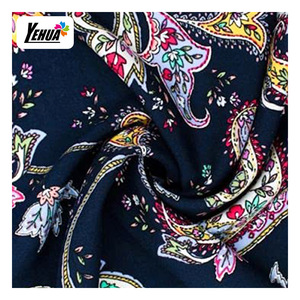 Fabricant vente en gros mode doux pas cher <span class=keywords><strong>prix</strong></span> rayonne décharge plaine viscose tissu d'impression pour les femmes vêtement <span class=keywords><strong>robe</strong></span> - Product Image 5