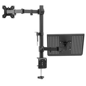 Dual Monitor Mount Support Arm Computer Stand Portable Folding Flexible Laptop <b>Bracket</b> Stand Laptop Support - Product Image 5