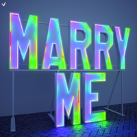 Chiffres géants lumineux RGB changeant de couleur, grands chiffres 3D lumineux pour anniversaire et célébration
