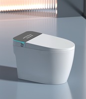 WC intelligent allongé au design moderne, à poser au sol, avec chasse d'eau par siphon, en céramique, sortie S ou P, siège chauffant, télécommande incluse, forme carrée