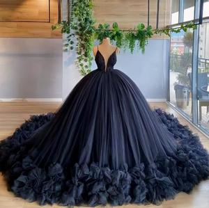 Al1953 2025 New Puffy Váy Ren Màu Xanh Ngọt Ngào 15 Bóng Áo Choàng Váy 2025 Dây Đeo Ruffles Dài Buổi Tối Prom Cộng Với Kích Thước - Product Image 3