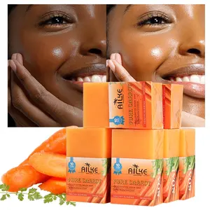 Own Brand Natural Orange Bar Soaps Oil Removal Beauty Facial And Body Handmade Whitening Soap For Glowing Skin
