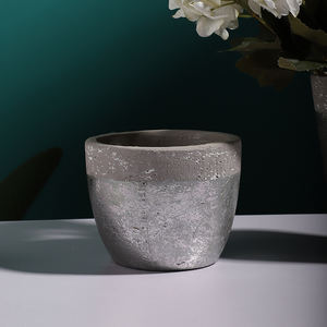 Diversa forma di moderna argento decalcomania balcone decorativa indoor esterna <span class=keywords><strong>in</strong></span> <span class=keywords><strong>cemento</strong></span> giardino succulente planter pot - Product Image 3