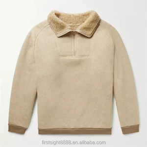 OEM Custom Fleece Lined Knitted <b>1</b>/4 Quarter <b>Zip</b> <b>Sweatshirt</b> for Men - Product Image 4