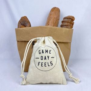 Bolsas de Algodón Orgánico con Cordón, Estilo Simple, Biodegradables, Reciclables, Personalizables para Protección Ecológica contra el Polvo - Product Image 3
