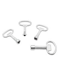 Clé vierge en acier inoxydable 816 pour boîte à outils, porte d'ascenseur, boîte à compteur d'eau, série MS705, forme carrée et triangulaire